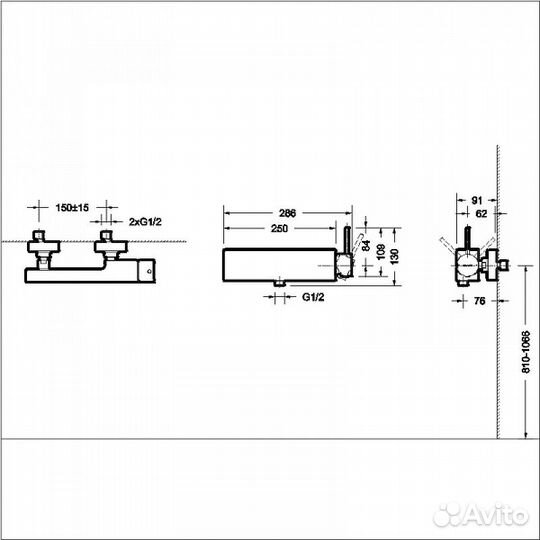 Смеситель для душа Bravat Arc F96061C-01-ENG Хром