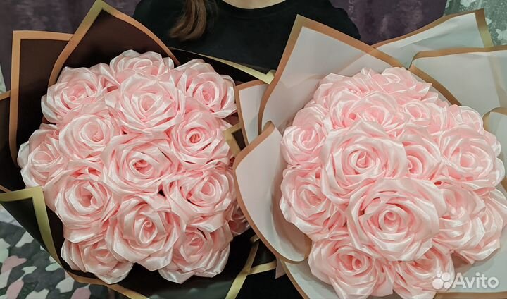 Букет из атласных роз