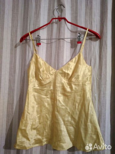 Топ желтый шелк savage