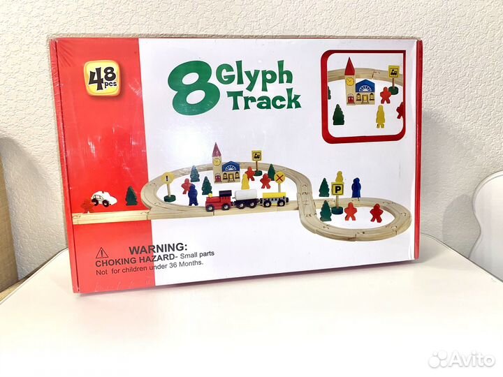 Деревянный конструктор железная дорога