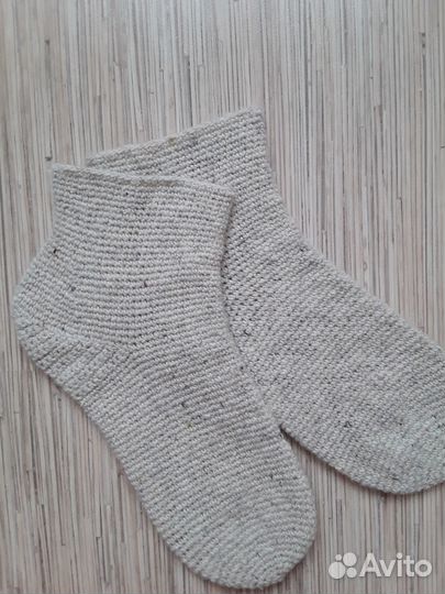 Носки шерстяные вязаные ручная работа