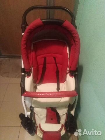 Коляска 2 в 1 indigo эко кожа, в хорошем состоянии