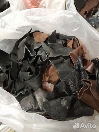 Мелкая обрезь натуральная кожа на вес