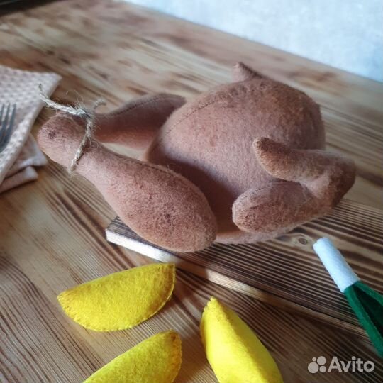 Еда из фетра. Набор с курицей