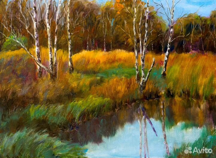 Картина маслом, холст, пейзаж