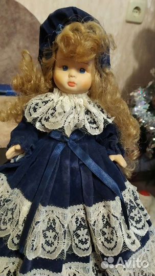 Винтажная Кукла фарфоровая 30см, 20см