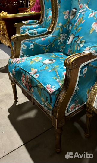 Кресло каминное. Винтажная мебель. Мягкая мебель