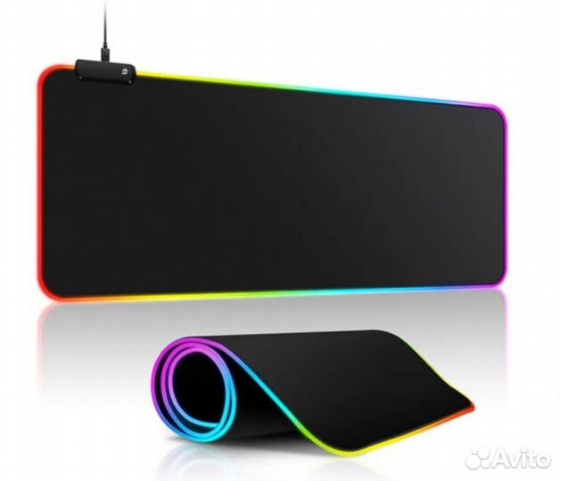 Игровой коврик для мыши 300 х 800 с RGB подсветкой