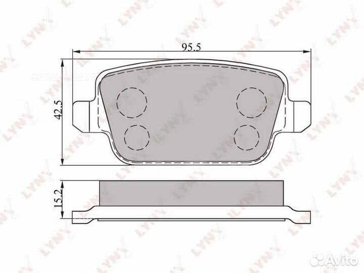 Lynxauto BD-3005 Колодки тормозные дисковые зад