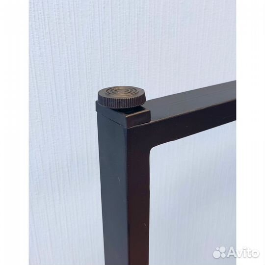 Подстолье для стола лофт О-образное 82х55 40х20 мм черное металлическое (ножки регулируются)