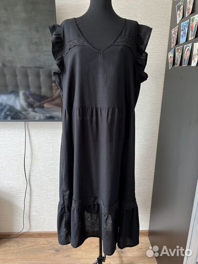 Платье льняное 56/58/60 3цвета