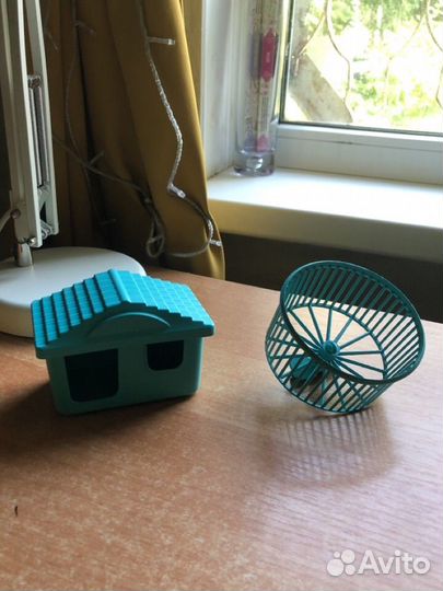 Домик и колесо для джунгарского хомяка