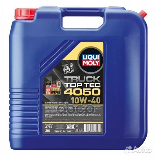 LM Top Tec Truck 4050 10W-40 E6/E7. CI-4 Масло