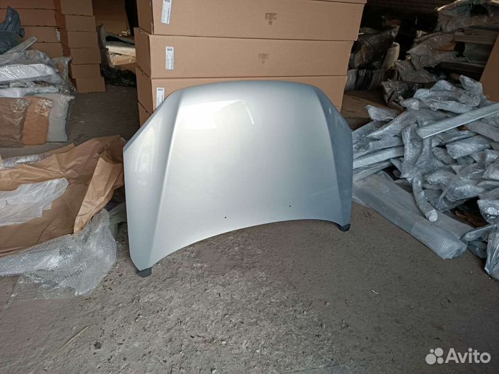 Капот гранта - калина 2 серебристый (рислинг)