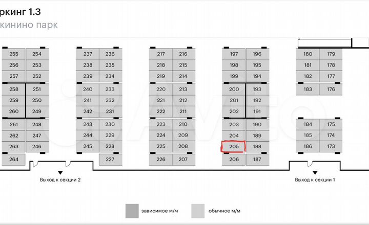 Машиноместо, 13 м²