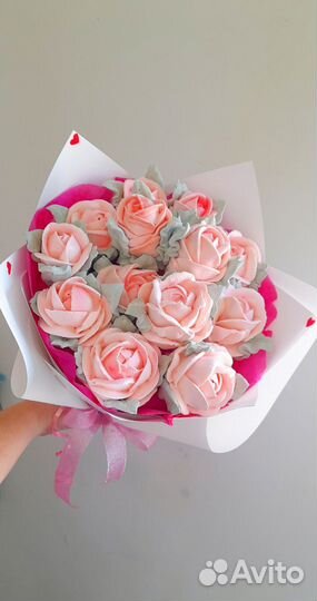 Съедобные букеты из зефира.Сладкие подарки