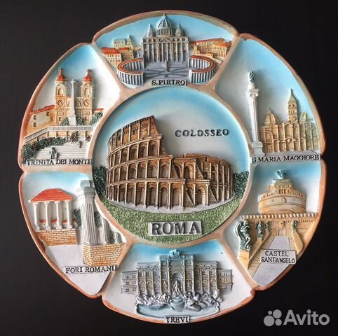 Сувенир из Рима керамика Италия декор на стену