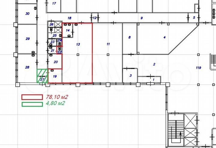 Торговая площадь, 78.1 м²