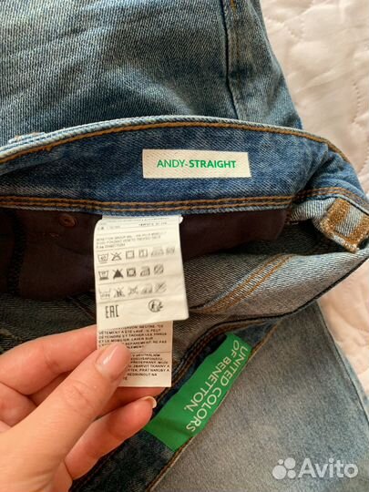 Джинсы мужские benetton новые 32