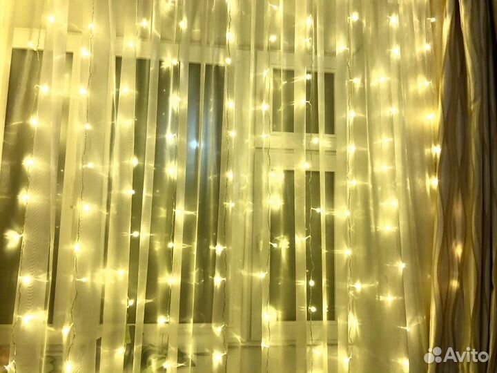 Гирлянда штора, занавес