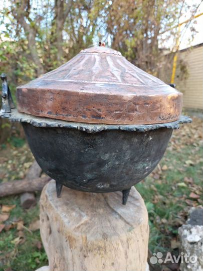 Походный медный казан 6 литров