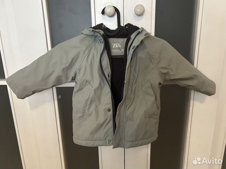 Непромокаемая куртка zara 12-18мес утепленная