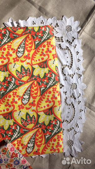 Отрез ткани Лен СССР