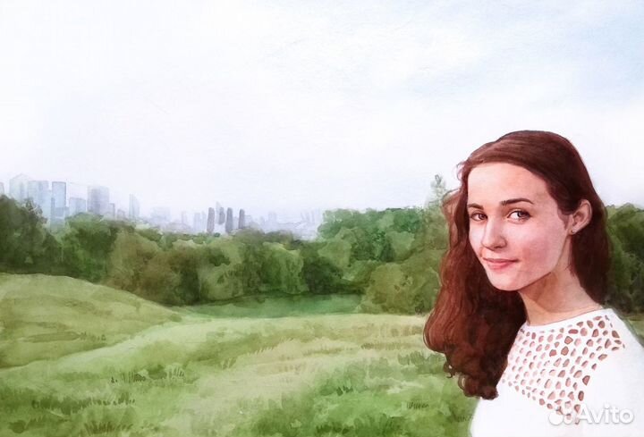 Портрет акварелью на заказ по фото