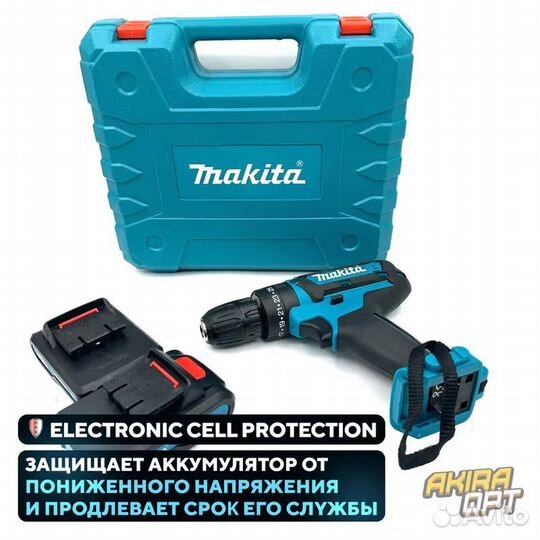 Аккумуляторная дрель шуруповерт makita 18v