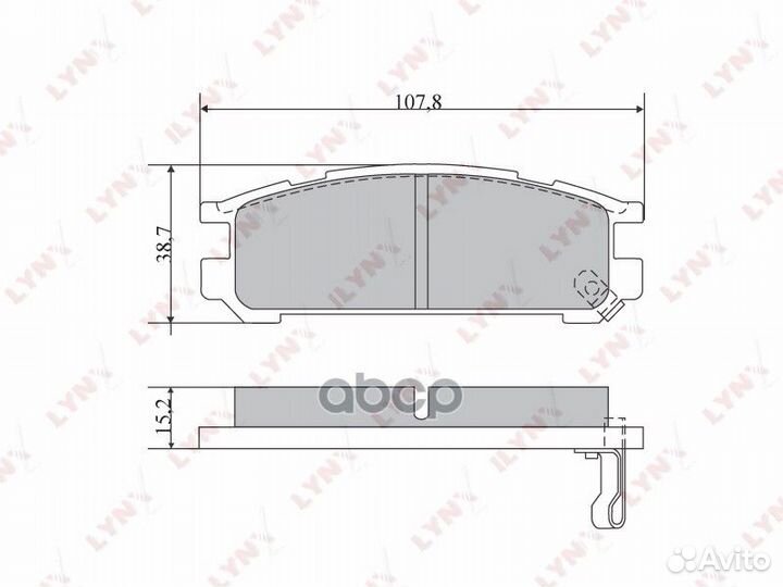 Колодки тормозные дисковые зад 0,814 BD7109