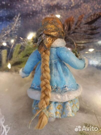 Ватная ёлочная игрушка Снегурочка