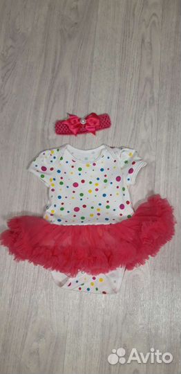 Платье боди для девочки 68