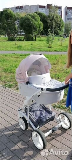 Коляска 3 в 1 розовая