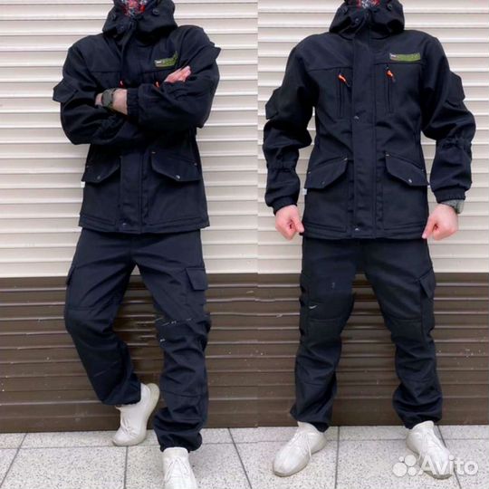 Чёрная горка Рип-стоп на флисе осень/весна 42-60