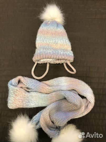 Шапка и шарф на девочку