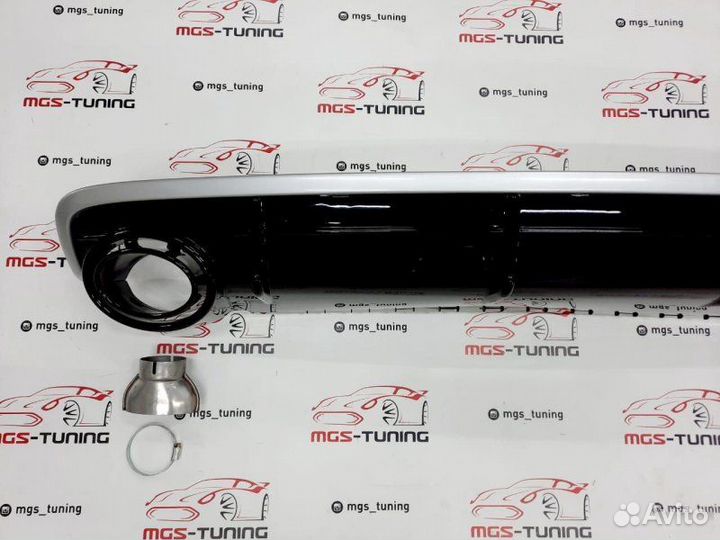 Диффузор на Audi Q7 в стиле RSQ7 15-19г для S-Line