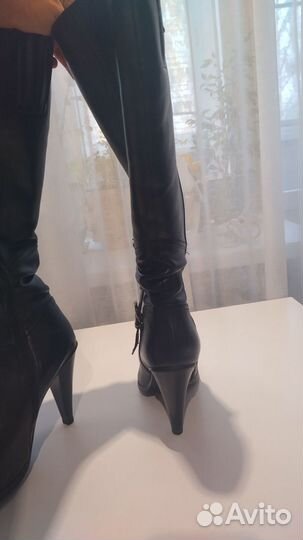 Сапоги женские зимние кожаные 37