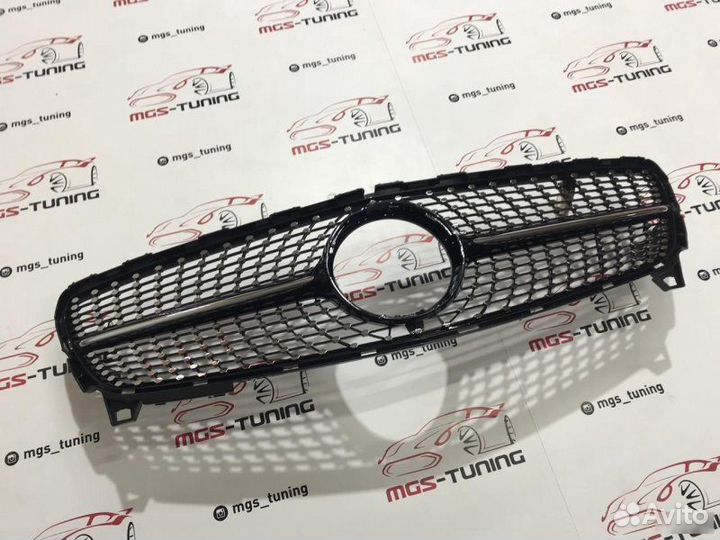 Решетка Mercedes A-class w176 Diamond black 15-18г