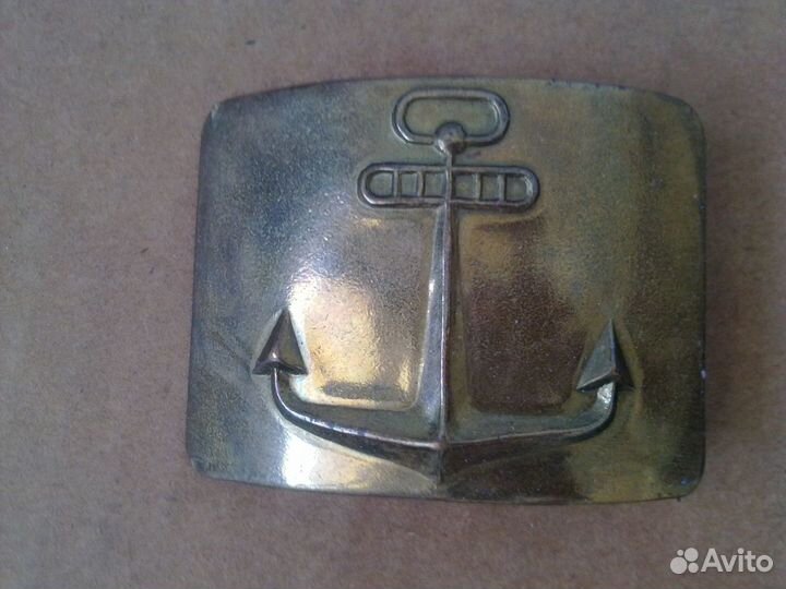 Пряжка СССР на ремень медь латунь вмф Якорь