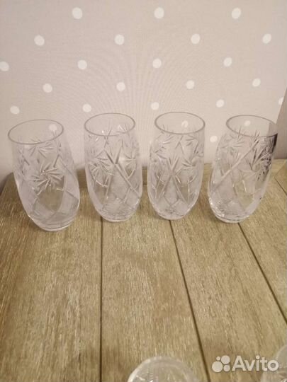 Рюмки, фужеры, стаканы СССР. Хрусталь, позолота