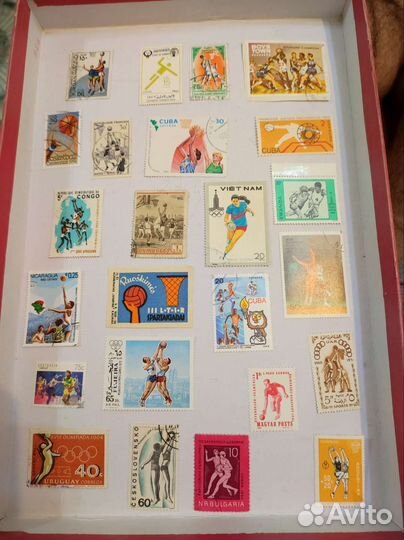 Почтовые марки баскетбольные