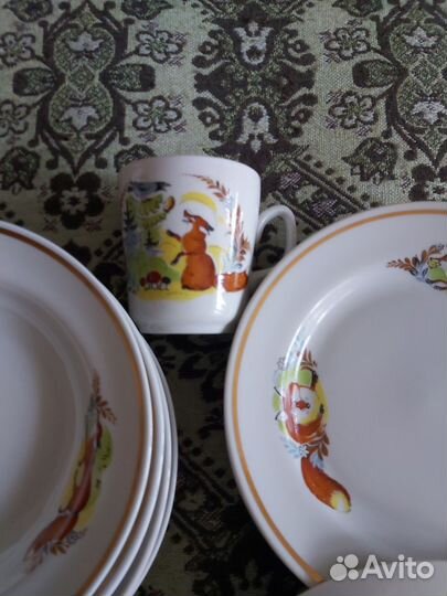 Набор детской посуды СССР