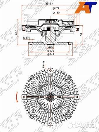 Вискомуфта isuzu ELF NPR75/NQR90 4HK1 04