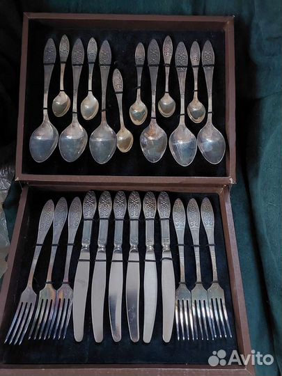 Набор столовых приборов мельхиор СССР