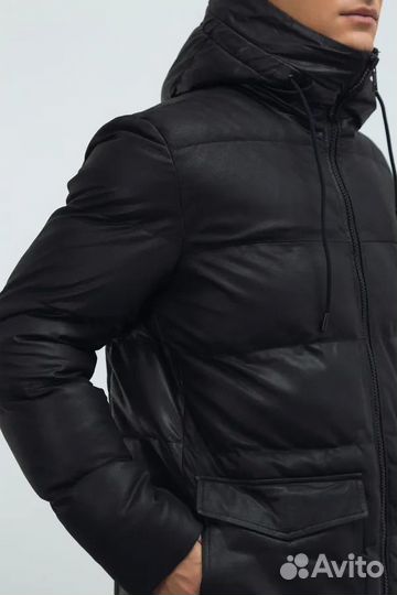 Кожаная куртка мужская зимняя