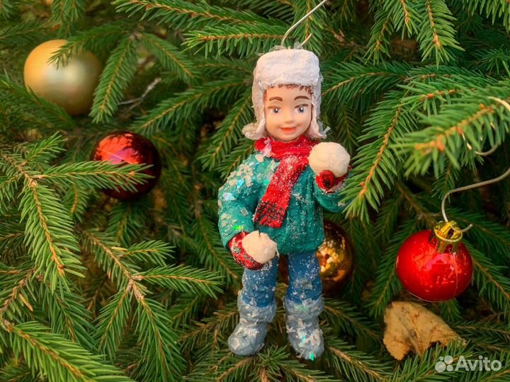 Ватные елочные игрушки из ваты СССР