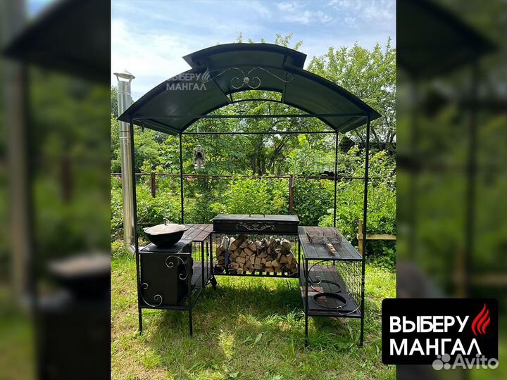 Мангал с крышей