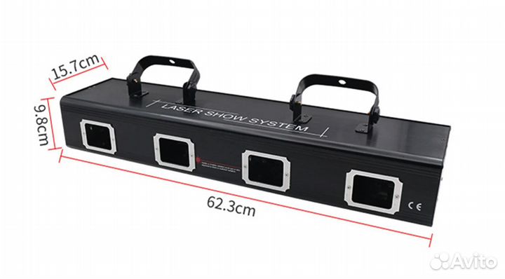 Система лазерного шоу rgby с четырьмя линзами