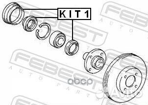 Ремкомплект сальников ступицы toyota corolla 91-01