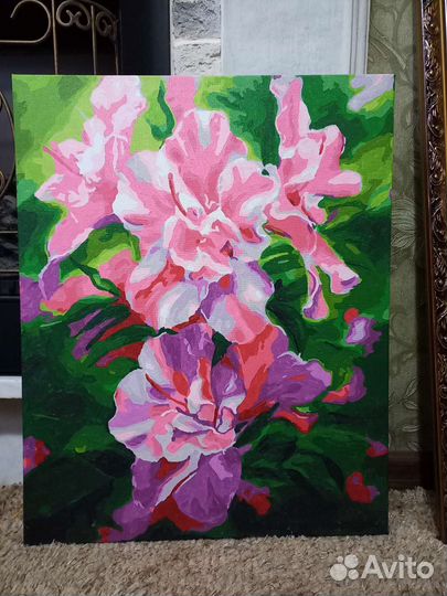 Цветы. Холст. Акрил